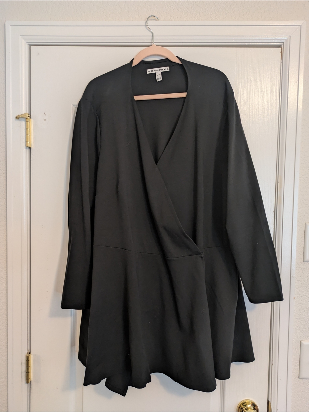 Girl With Curves Black Wrap-style Jacket